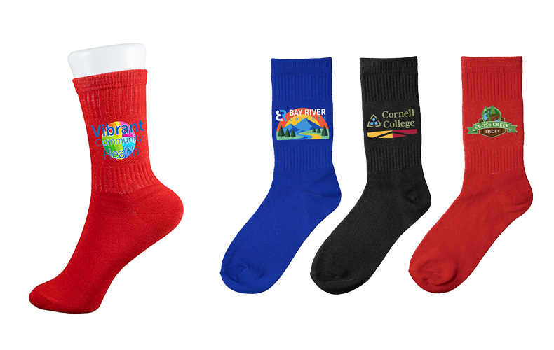Recycled Full Color Athletic Crew Sock